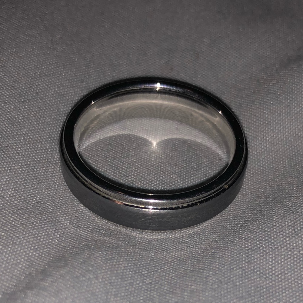 Men’s Silver Tungsten Carbide Band